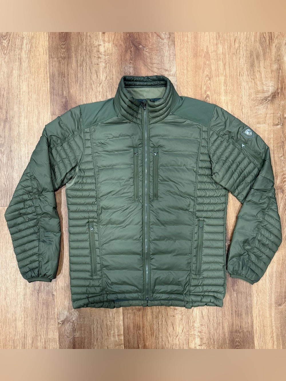 Kuhl Projekt Spyfire Jacket Mens Medium Forest Green 800 Fill Goose Down Puffer